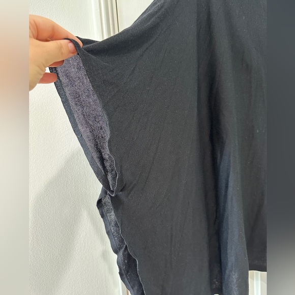 Forever 21 black crown neck slip over head poncho shawl wrap kaftan - Picture 6 of 8